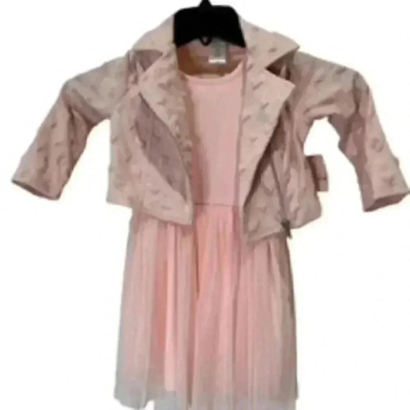 NEW Love To Be Loved Pink Dress And Jacket 2 pieces Girls Sz 4 NWT - Picture 2 of 12